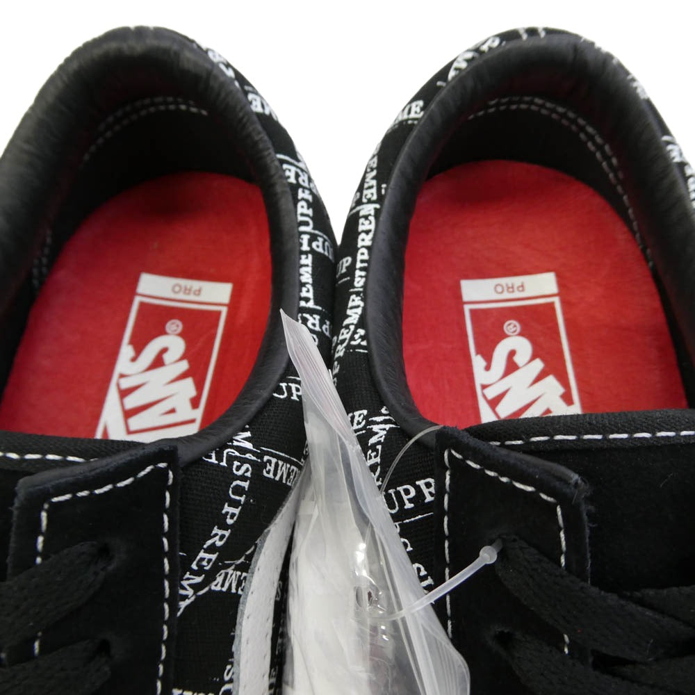 Supreme シュプリーム VANS バンズ 20AW VN0A45JC2YW x VANS バンズ ヴァンズ Old Skool Pro オールドスクール プロ スエード キャンバス スニーカー ブラック系 28cm【極上美品】【中古】