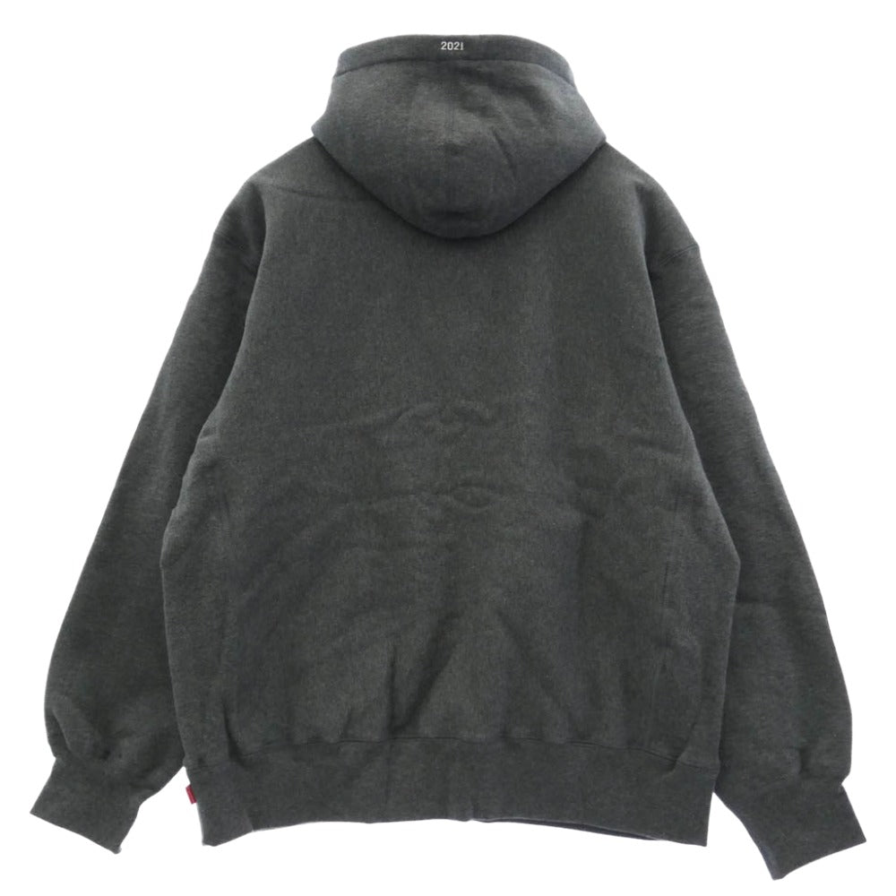 Supreme シュプリーム 21AW Box Logo Hooded Sweatshirt ボックスロゴ フーデッド スウェットシャツ フーディー パーカー グレー系 L【極上美品】【中古】