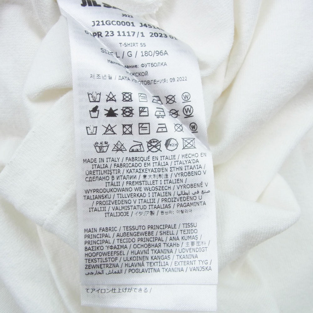 JIL SANDER ジルサンダー J21GC0001 J45148 プリントロゴ 半袖 カットソー ホワイト系 L【中古】