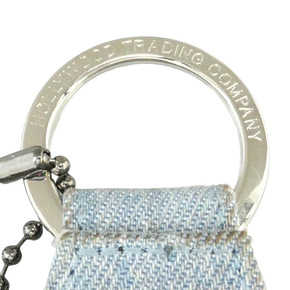 Supreme シュプリーム 23SS × HTC Hollywood Trading Company Studded Keychain スタッズ デニム キーチェーン ライトブルー系 シルバー系 2.5×7.6cm【中古】