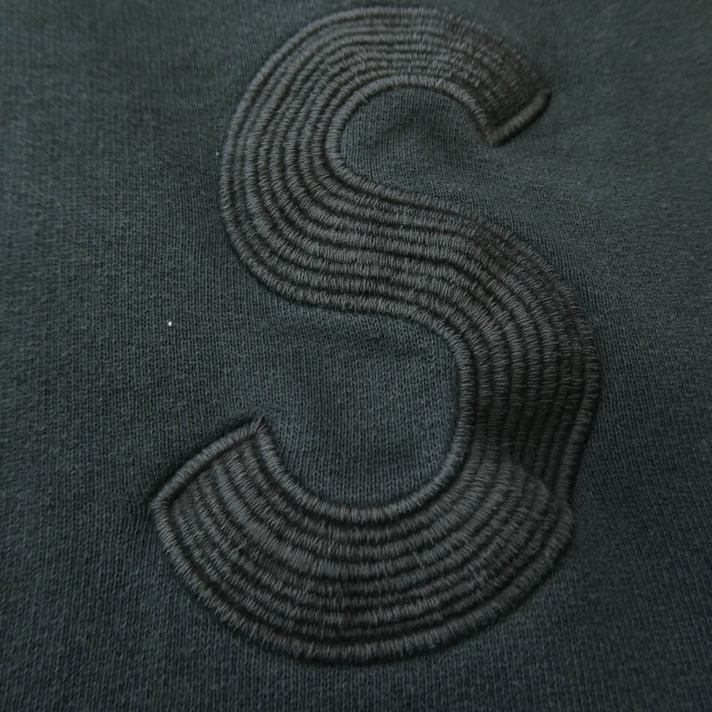 Supreme シュプリーム 23SS Overdyed S Logo Hooded Sweatshirt 加工 S ロゴ フーデッド フーディ プルオーバー スウェット パーカー チャコール系 S【中古】
