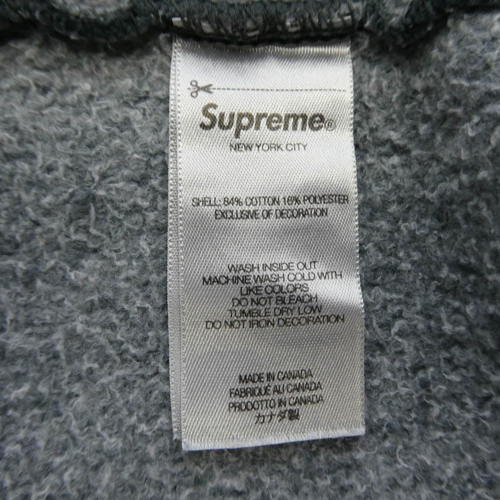 Supreme シュプリーム 23SS Overdyed S Logo Hooded Sweatshirt 加工 S ロゴ フーデッド フーディ プルオーバー スウェット パーカー チャコール系 S【中古】