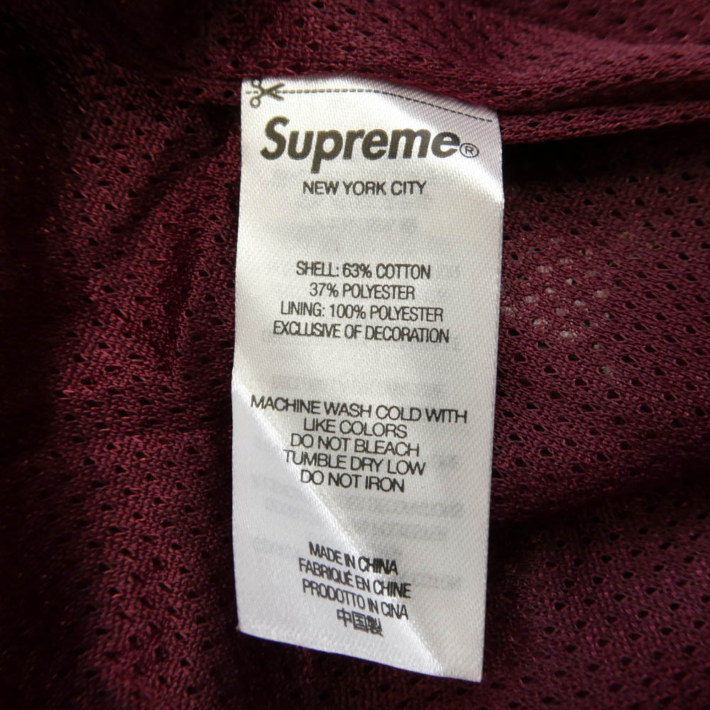 Supreme シュプリーム UNDERCOVER アンダーカバー 23SS × UNDERCOVER アンダーカバー Track pants 刺繍 総柄 トラックパンツ レッド バーガンディ系 L【美品】【中古】