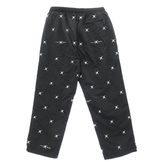 Supreme シュプリーム UNDERCOVER アンダーカバー 23SS × UNDERCOVER アンダーカバー Track pants 刺繍 総柄 トラックパンツ ブラック ブラック系 L【美品】【中古】