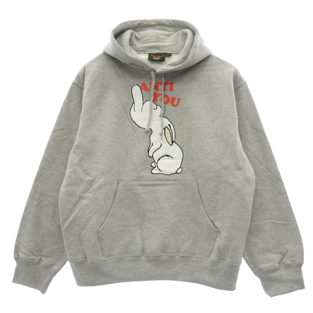 Supreme シュプリーム UNDERCOVER アンダーカバー 23SS × UNDERCOVER アンダーカバー Anti You Hooded Sweatshirt アンティ ユー フーディー スウェットシャツ プルオーバー パーカー グレー系 M【中古】
