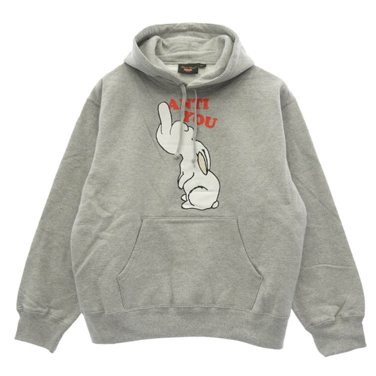 Supreme シュプリーム UNDERCOVER アンダーカバー 23SS × UNDERCOVER アンダーカバー Anti You Hooded Sweatshirt アンティ ユー フーディー スウェットシャツ プルオーバー パーカー グレー系 M【中古】