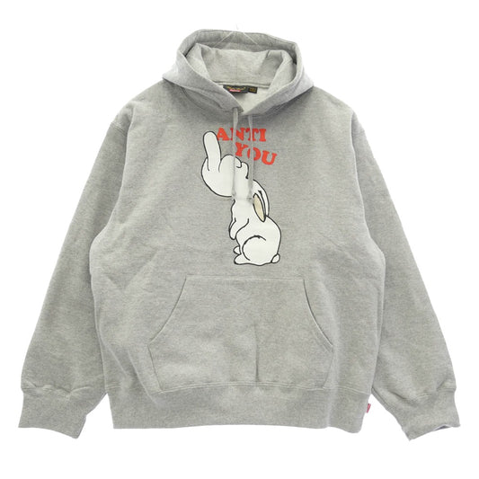 Supreme シュプリーム UNDERCOVER アンダーカバー 23SS × UNDERCOVER アンダーカバー Anti You Hooded Sweatshirt アンティ ユー フーディー スウェットシャツ プルオーバー パーカー グレー系 M【美品】【中古】