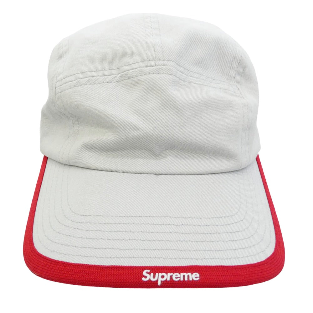 Supreme シュプリーム 23AW Visor Logo Camp Cap バイザーロゴ キャンプキャップ 帽子 グレー系【中古】
