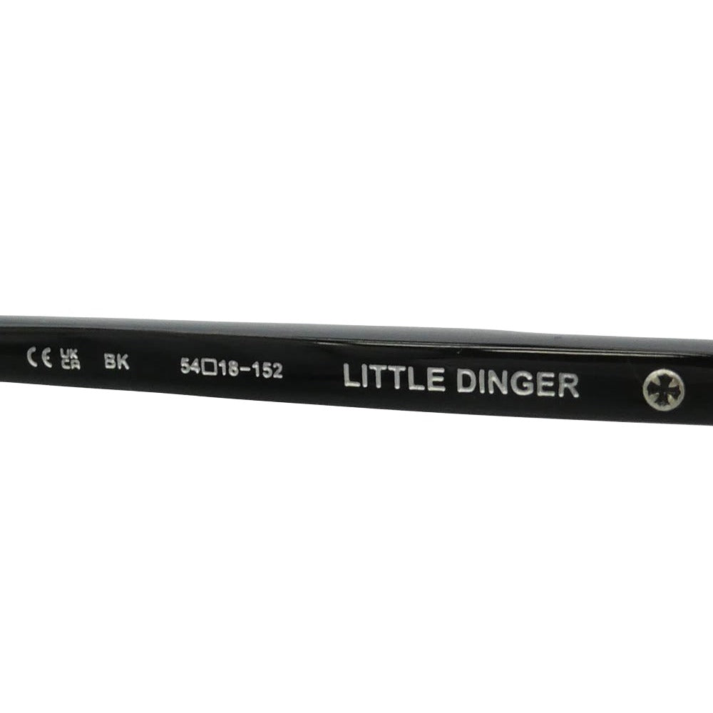 CHROME HEARTS クロムハーツ（原本無） LITTLE DINGER リトル ディンガー フレアニー テンプル 眼鏡 メガネ アイウェア ブラック系 シルバー系 54□18-152【中古】