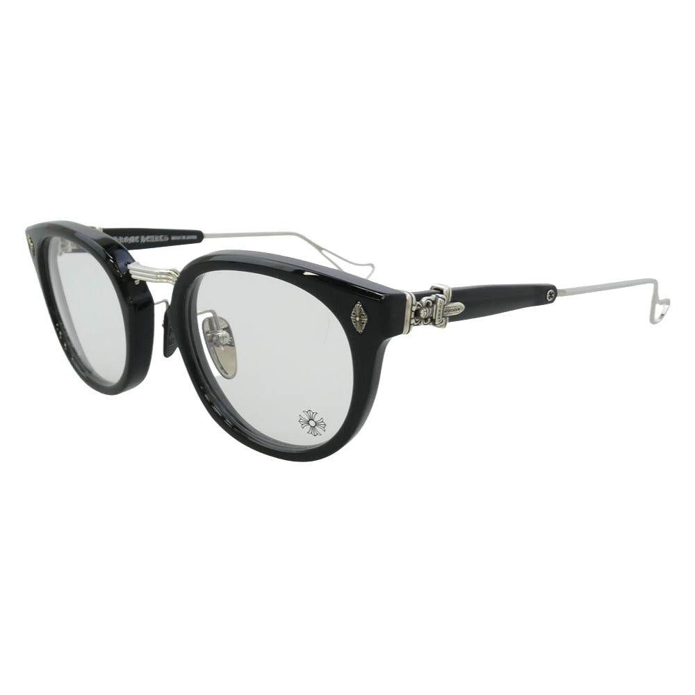 CHROME HEARTS クロムハーツ（原本無） SAC ダガー テンプル 眼鏡 メガネ アイウェア ブラック系 シルバー系 50□24-146【中古】