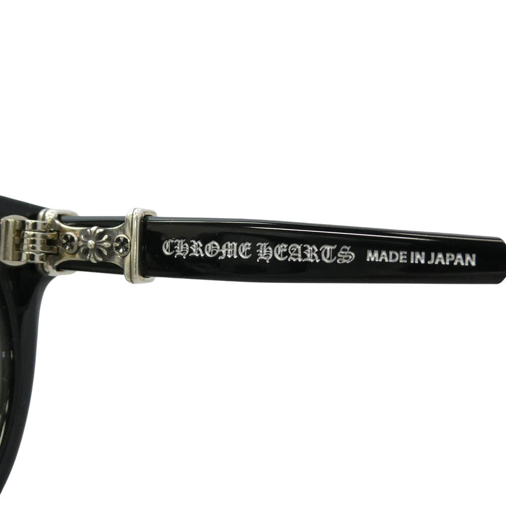 CHROME HEARTS クロムハーツ（原本無） SAC ダガー テンプル 眼鏡 メガネ アイウェア ブラック系 シルバー系 50□24-146【中古】 CHROME HEARTS クロムハーツ（原本無） SAC ダガー テンプル 眼鏡
