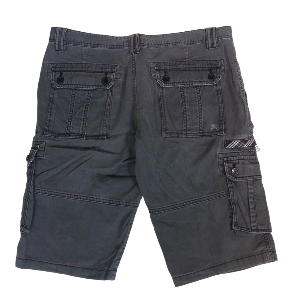 BURBERRY BLACK LABEL バーバリーブラックレーベル ピケ ショーツ ショート パンツ グレー系 82【中古】