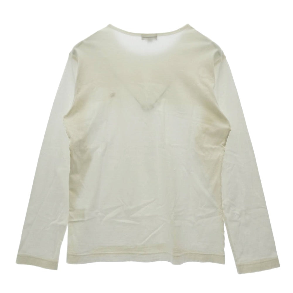 BURBERRY BLUE LABEL バーバリーブルーレーベル チェック切替 長袖 Tシャツ ホワイト系 L【中古】