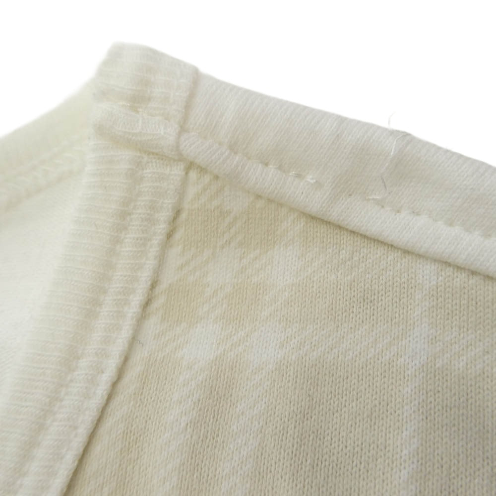 BURBERRY BLUE LABEL バーバリーブルーレーベル チェック切替 長袖 Tシャツ ホワイト系 L【中古】