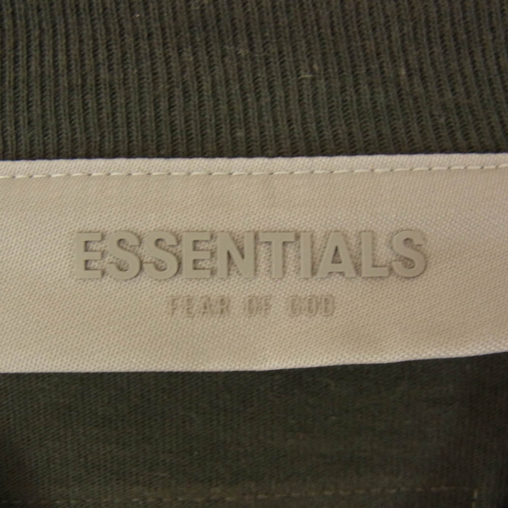 FEAR OF GOD フィアオブゴッド FOG ESSENTIALS エッセンシャルズ ラバー ロゴ ヘビーウェイト オーバーサイズ 半袖 Tシャツ チャコールグレー チャコール系 L【中古】
