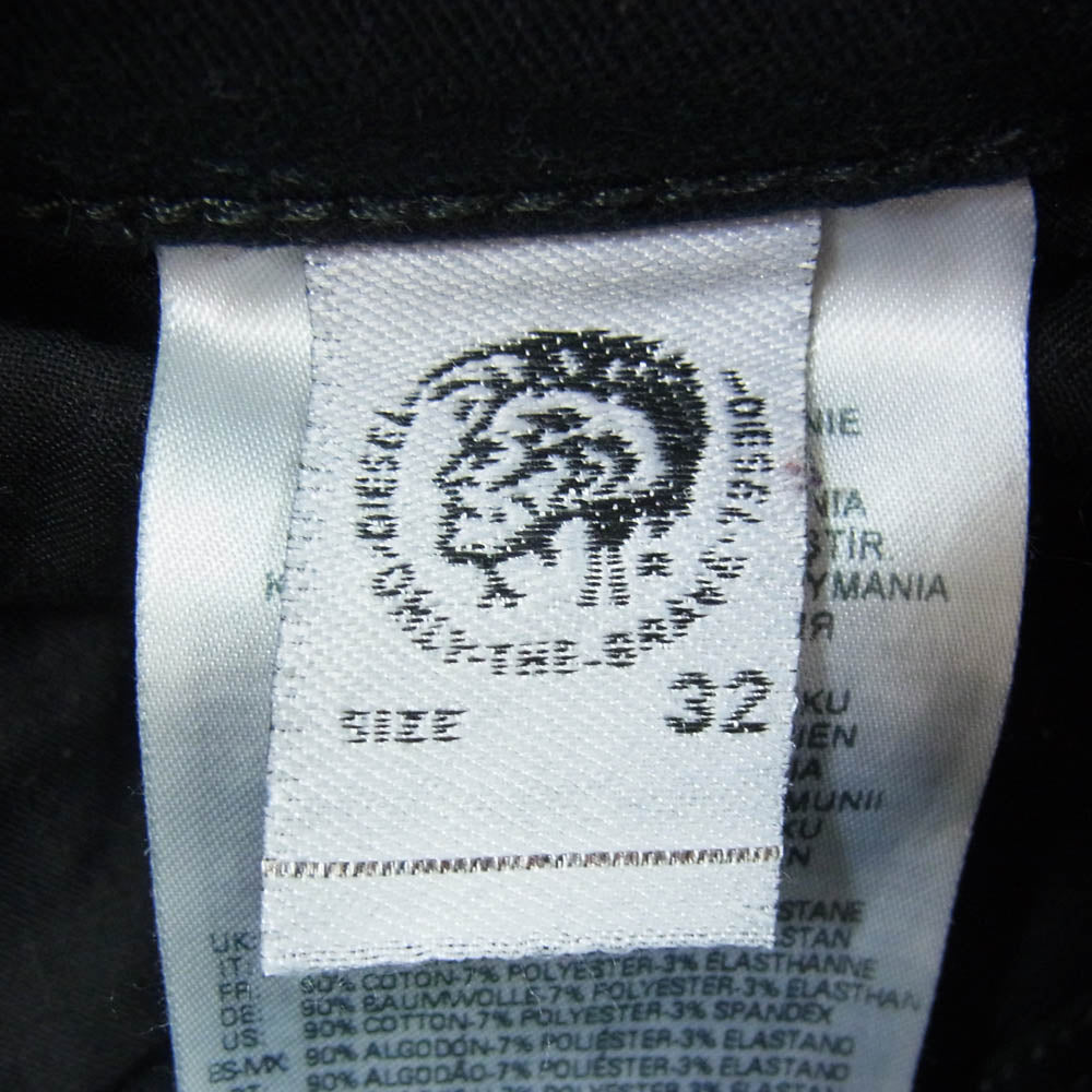 DIESEL ディーゼル 069EI STRETCH D-AMNY ストレッチ スキニー ジップフライ コットン パンツ W32 ブラック系 32【中古】