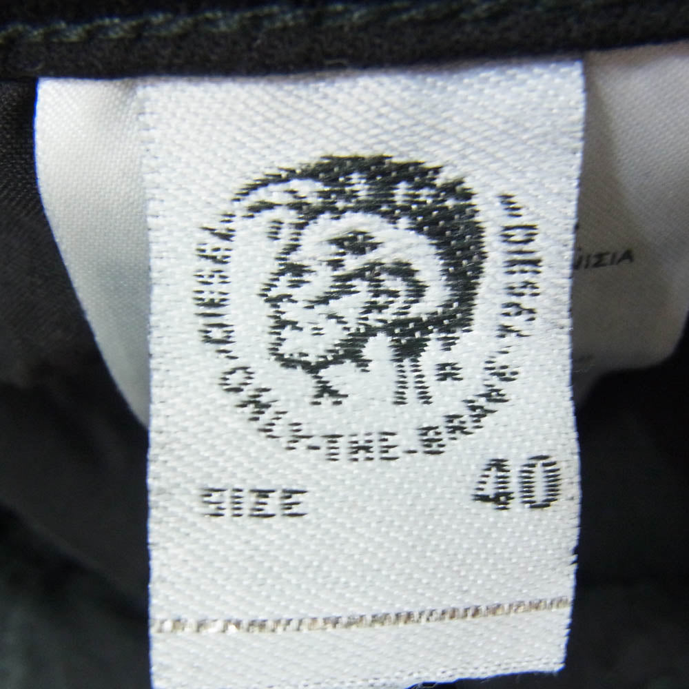 DIESEL ディーゼル 069EF STRETCH D-ISTORT ストレッチ スキニー ジップフライ コットン パンツ W40 ブラック系 40【中古】