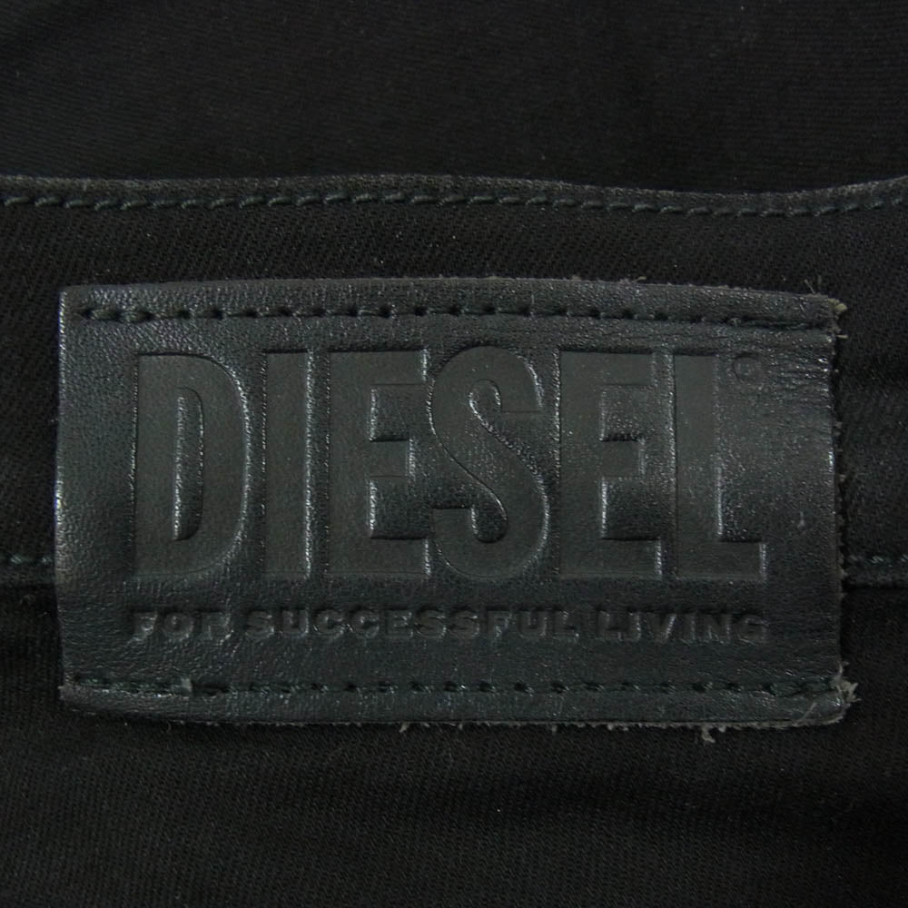 DIESEL ディーゼル D-ISTORT-X ストレッチ スキニー ジップフライ コットン パンツ W36 ブラック系 36【中古】