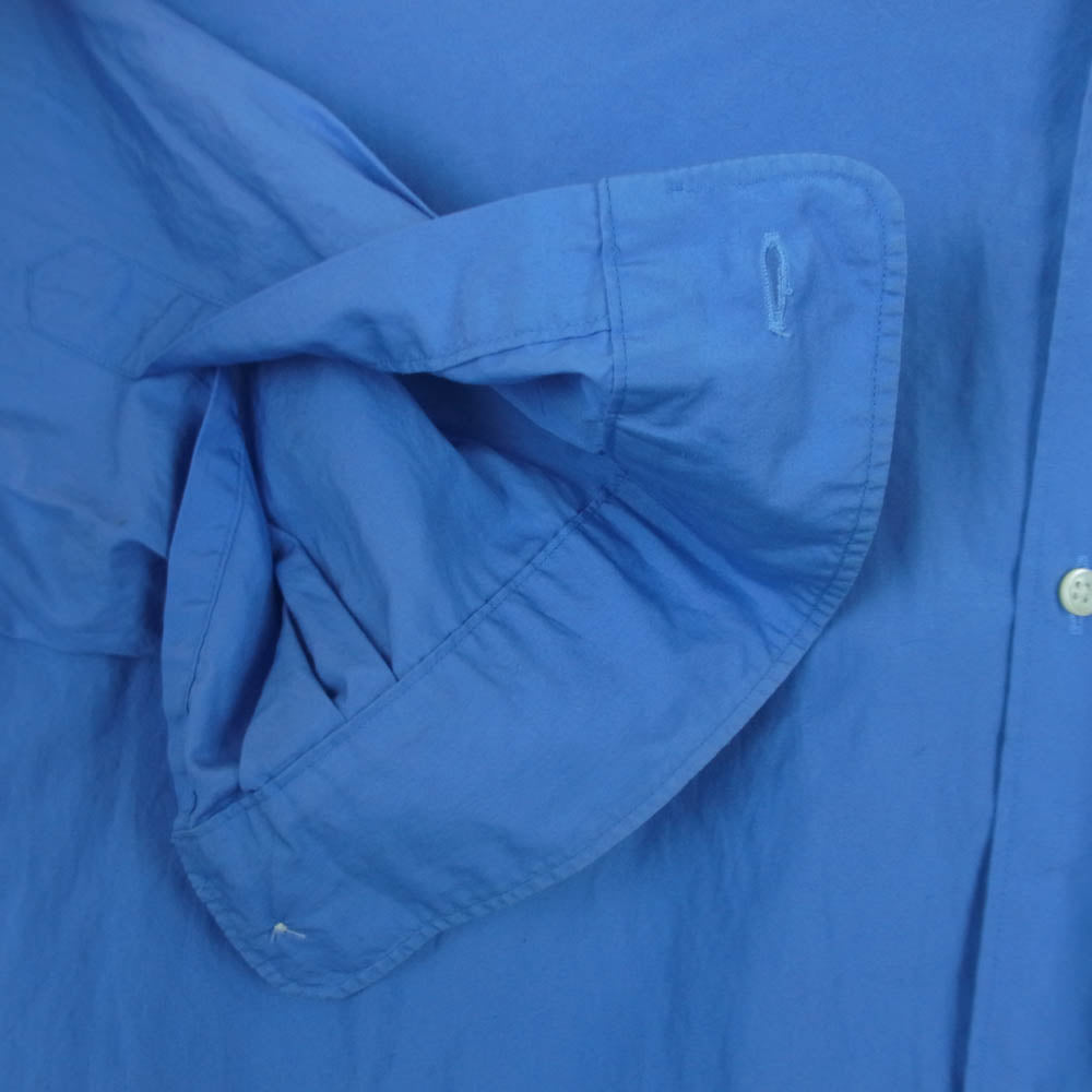 GRAPHPAPER グラフペーパー GM214-50014 Broad Oversized L/S Band Collar Shirt ブロード オーバーサイズ ロングスリーブ バンド カラー 長袖 シャツ ブルー系 F【中古】