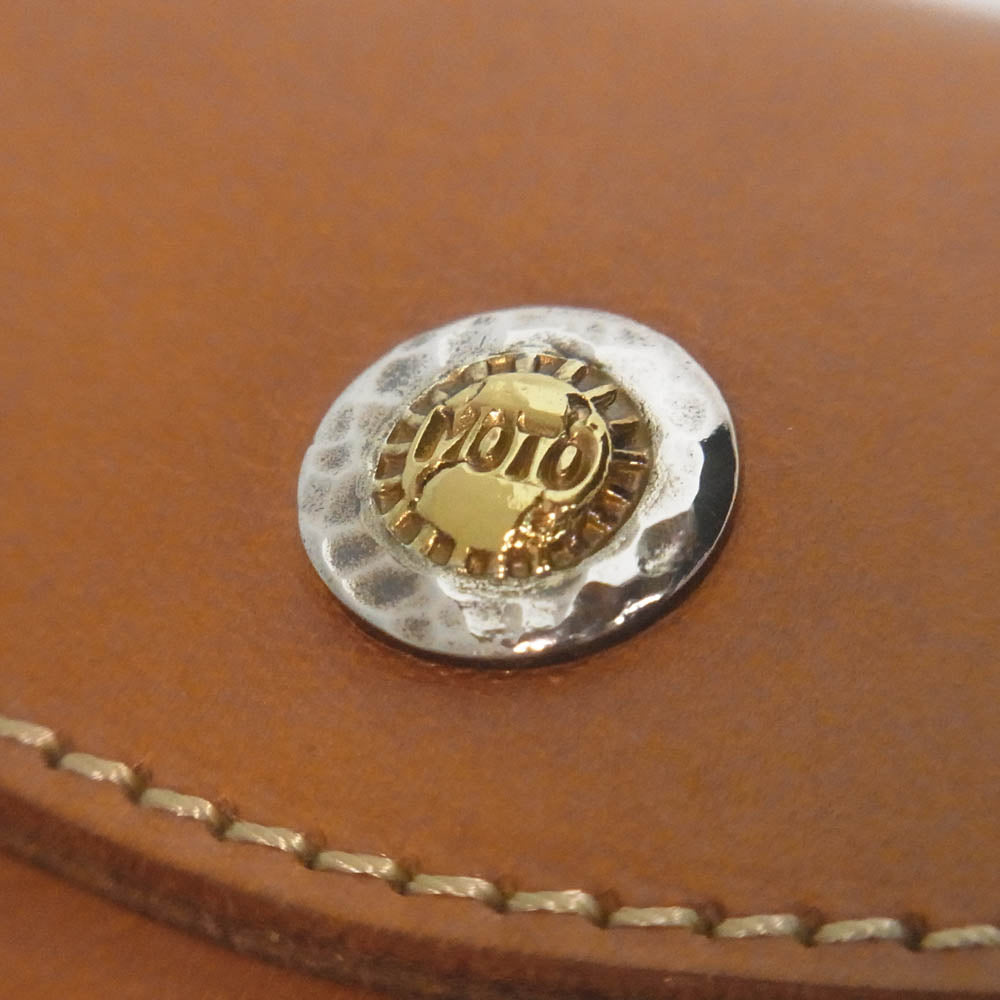 モト 金付きコンチョボタン ヌメ革 ウィケットクレイグ キーケース ライトブラウン系【中古】