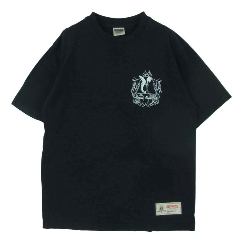 CHESWICK チェスウィック LOONEY TUNES Road Runner ルーニー・テューンズ ロード ランナー プリント 半袖 Tシャツ ブラック系 S【中古】