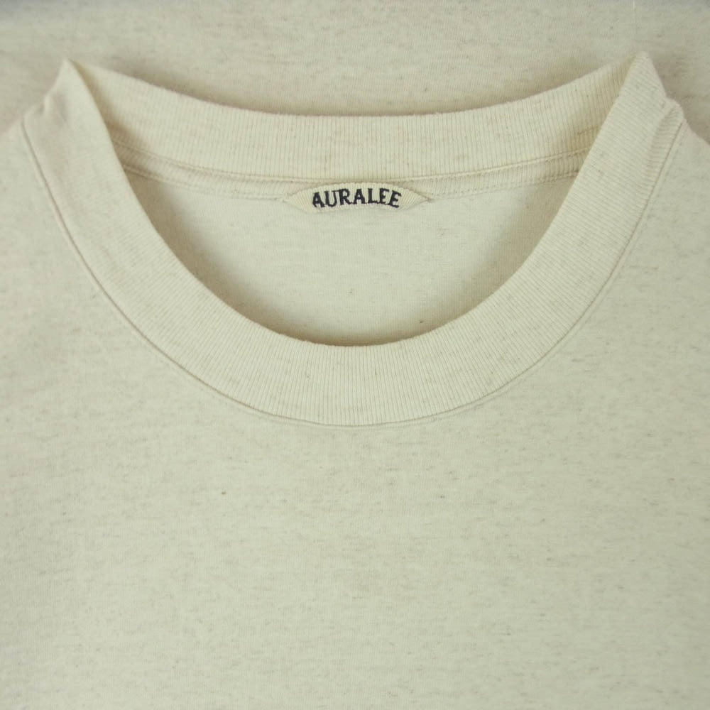 AURALEE オーラリー 21SS A21STO2SU STAND UP TEE スタンドアップ 半袖 Tシャツ 日本製 ベージュ系 3【中古】