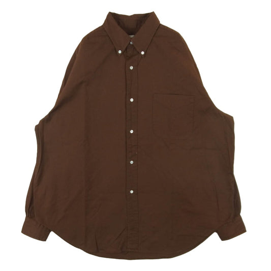 A.PRESSE アプレッセ 22SAP-02-05H BD Oxford Shirt オックスフォード ボタンダウン 長袖 シャツ ブラウン系 2【中古】