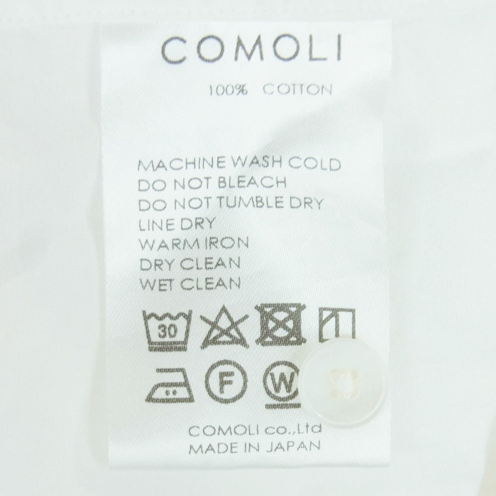 COMOLI コモリ 22AW W03-02001 長袖 コモリ シャツ コットン 日本製 ホワイト系 1【中古】