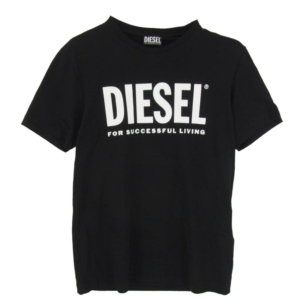 DIESEL ディーゼル T-DIEGOS-ECOLOGO ロゴ 半袖 Tシャツ ショートスリーブ カットソー ブラック系 S【中古】