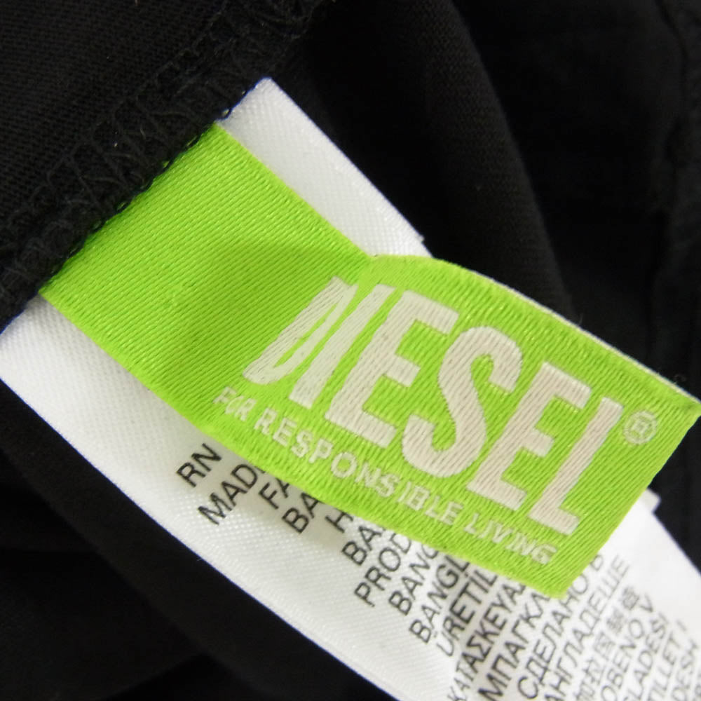 DIESEL ディーゼル T-DIEGOS-ECOLOGO ロゴ 半袖 Tシャツ ショートスリーブ カットソー ブラック系 S【中古】