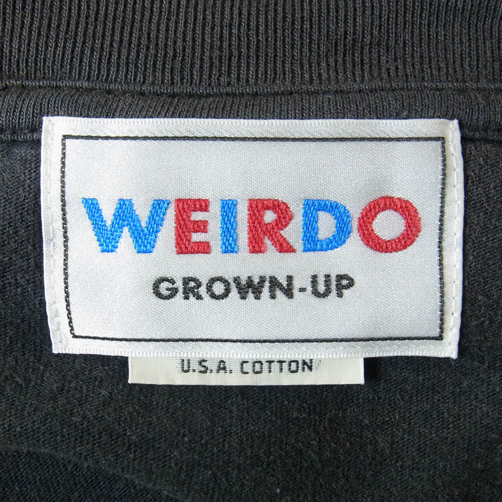 WEIRDO ウィアード クロスプリント 半袖 Tシャツ カットソー ブラック系 M【中古】