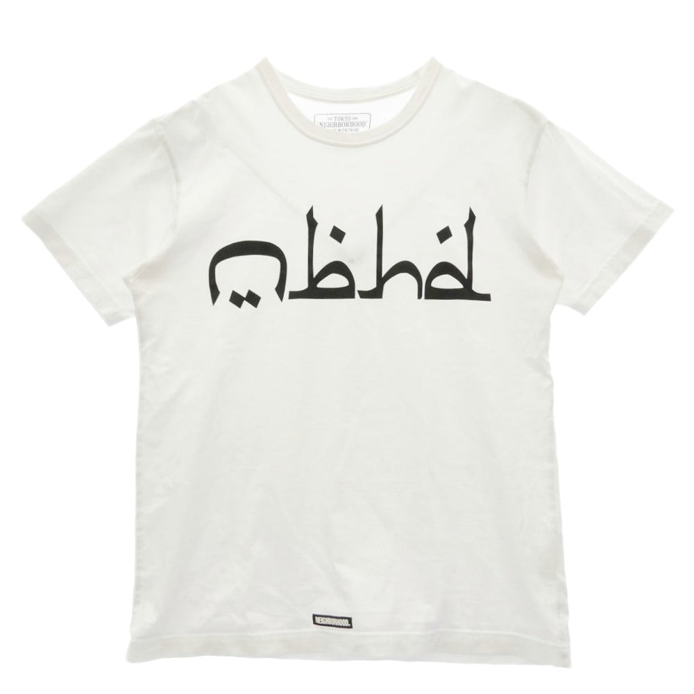 NEIGHBORHOOD ネイバーフッド 20ss NBHD.ABJAD アラビックロゴ 半袖 Tシャツ カットソー ホワイト系 M【中古】