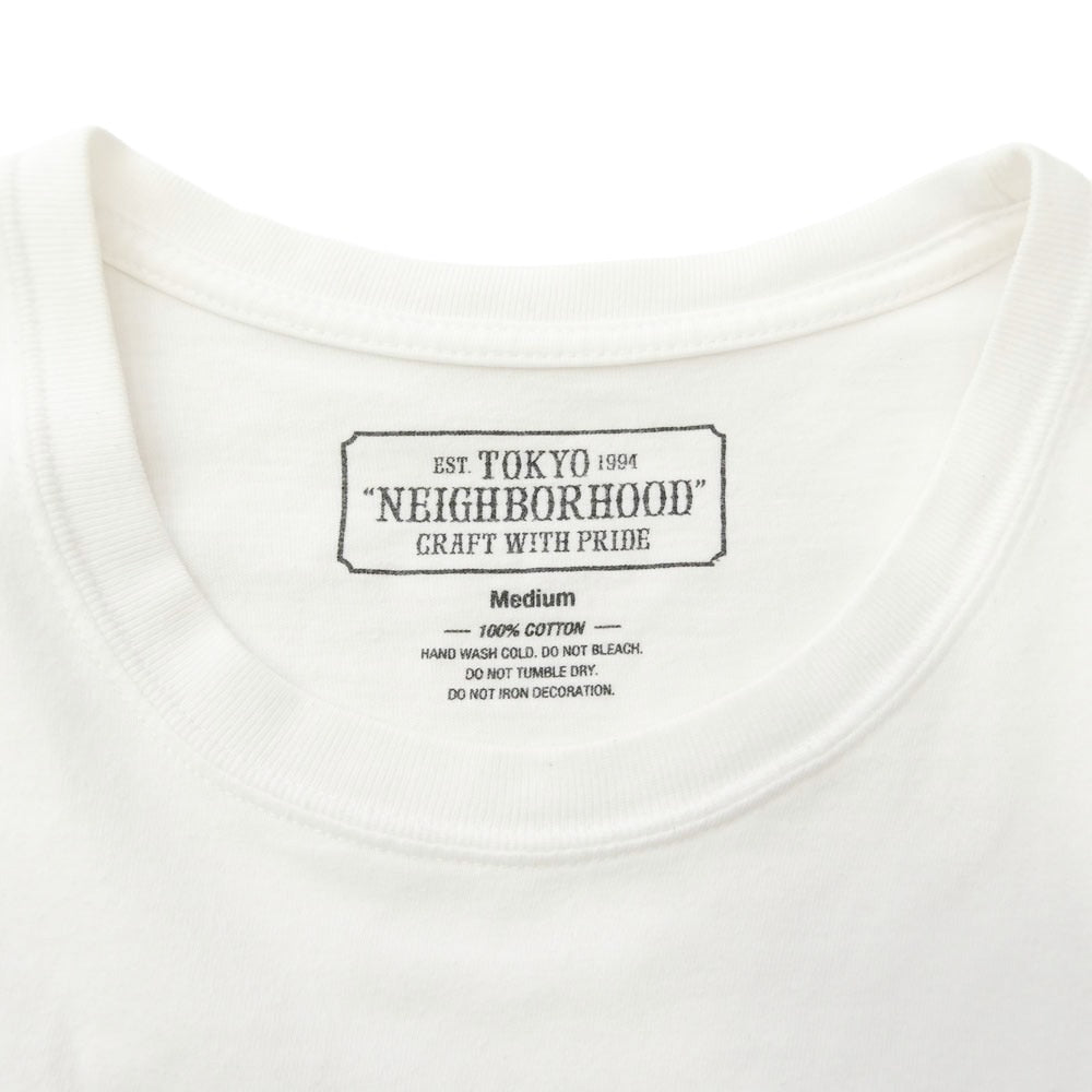 NEIGHBORHOOD ネイバーフッド 20ss NBHD.ABJAD アラビックロゴ 半袖 Tシャツ カットソー ホワイト系 M【中古】