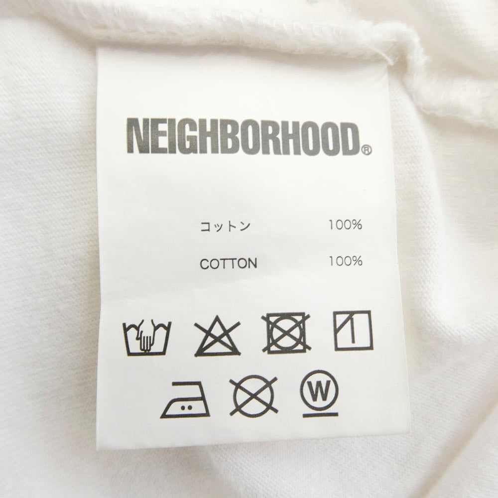 NEIGHBORHOOD ネイバーフッド 20ss NBHD.ABJAD アラビックロゴ 半袖 Tシャツ カットソー ホワイト系 M【中古】