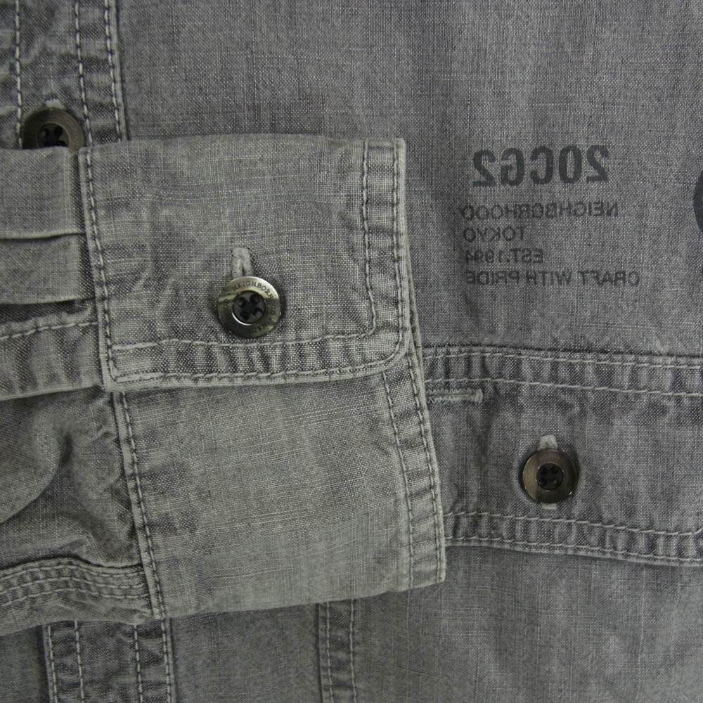 NEIGHBORHOOD ネイバーフッド 202YTNH-SHM01 SAVAGE CHAMBRAYC-SHIRT.LS シャンブレー 長袖 ロングスリーブ シャツ グレー系 2【中古】
