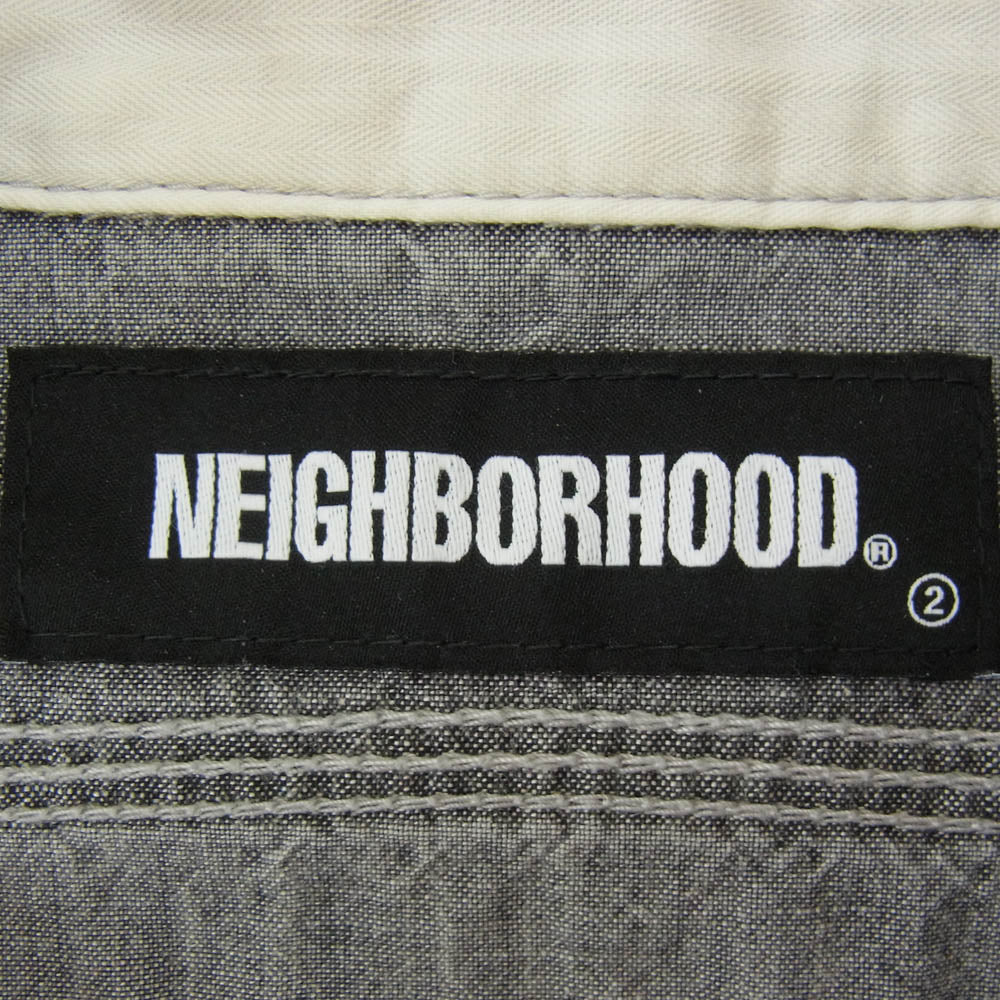 NEIGHBORHOOD ネイバーフッド 202YTNH-SHM01 SAVAGE CHAMBRAYC-SHIRT.LS シャンブレー 長袖 ロングスリーブ シャツ グレー系 2【中古】