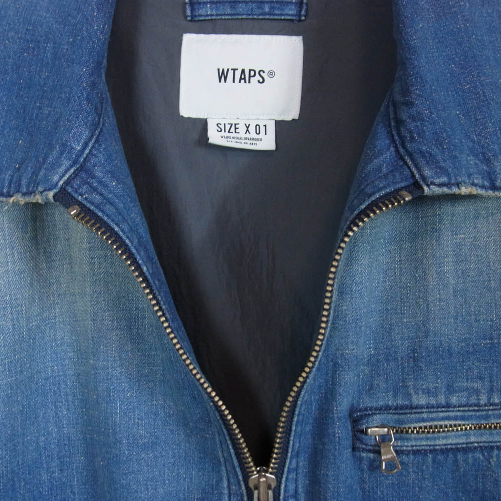 WTAPS ダブルタップス 19ss 191WVDT-JKM01 ACE JACKET ジップアップ デニム ジャケット インディゴブルー系 01【中古】