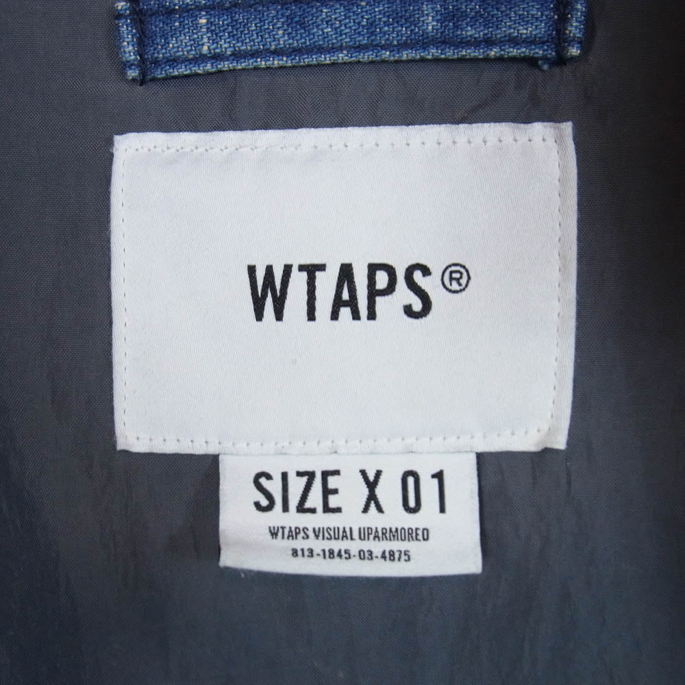 WTAPS ダブルタップス 19ss 191WVDT-JKM01 ACE JACKET ジップアップ デニム ジャケット インディゴブルー系 01【中古】