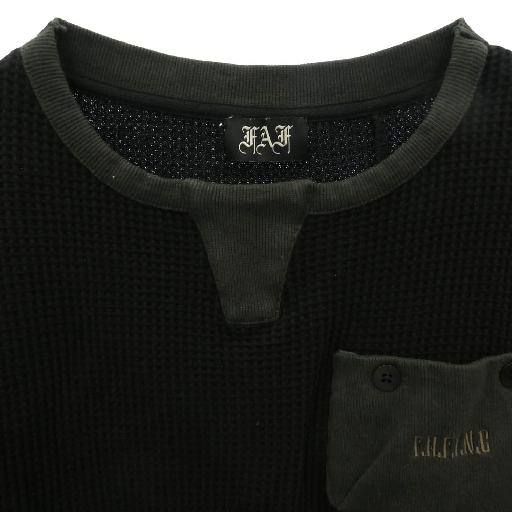 エフエーエフ 4121207 Pacis Thermal Henley Neck サーマル ヘンリー ネック 長袖 シャツ ブラック系 1【中古】