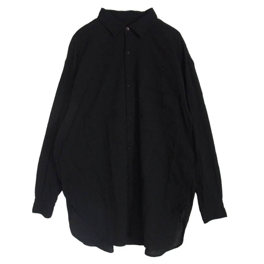 COMOLI コモリ 25SS B01-02013 コットン オックス シャツ ブラック系 4【中古】