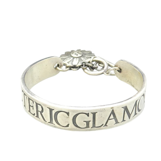 HYSTERIC GLAMOUR ヒステリックグラマー ロゴ フラワー バングル ブレスレット シルバー系【中古】