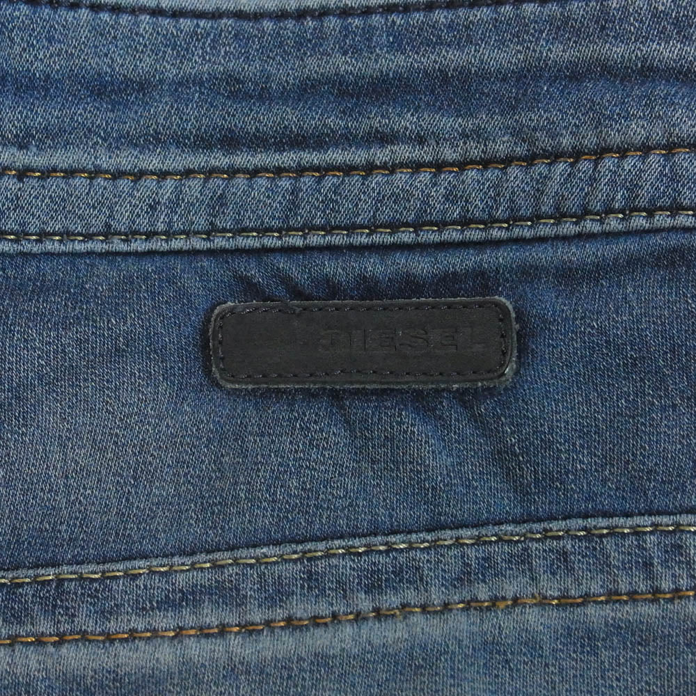 DIESEL ディーゼル THAVAR ダメージ加工 スウェット ジョグジーンズ デニムパンツ インディゴブルー系 26【中古】