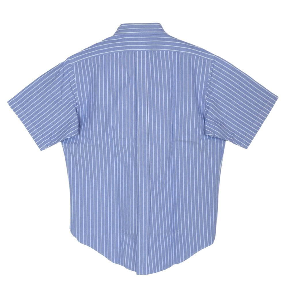 POLO RALPH LAUREN ポロ・ラルフローレン ボタンダウン ポニー刺繍 コットン ストライプ シャツ ライトブルー系 L【美品】【中古】