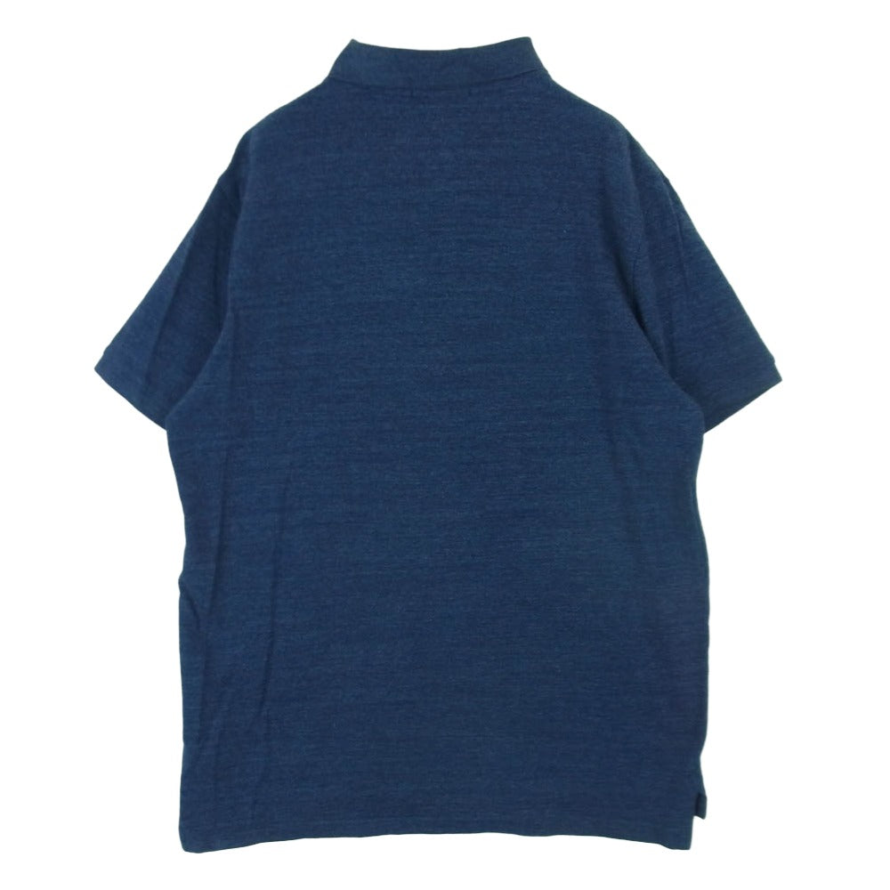 POLO RALPH LAUREN ポロ・ラルフローレン Custom Slim Fit Mesh Polo Shirt カスタムスリムフィット メッシュ 半袖 ポニー刺繍 ポロ シャツ ネイビー系 L【中古】