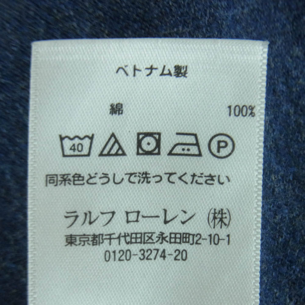 POLO RALPH LAUREN ポロ・ラルフローレン Custom Slim Fit Mesh Polo Shirt カスタムスリムフィット メッシュ 半袖 ポニー刺繍 ポロ シャツ ネイビー系 L【中古】