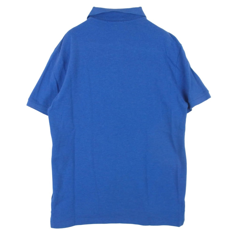 POLO RALPH LAUREN ポロ・ラルフローレン Custom Slim Fit Mesh Polo Shirt カスタムスリムフィット メッシュ 半袖 ポニー刺繍 ポロ シャツ ブルー系 M【中古】