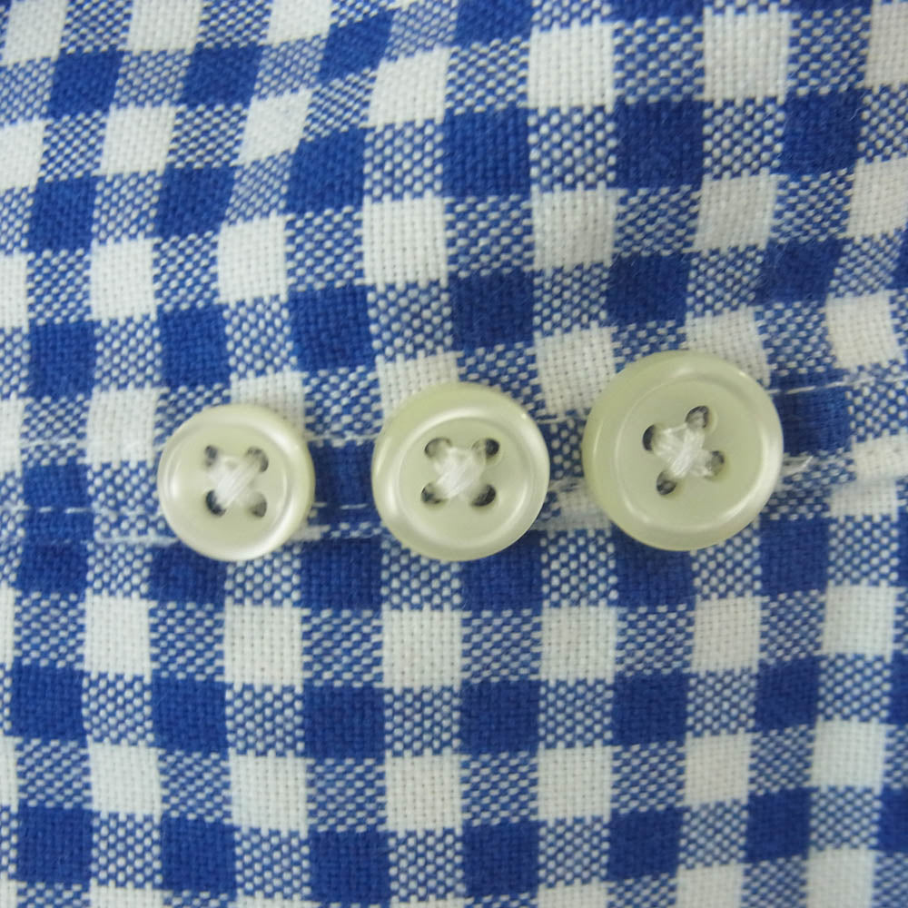 RALPH LAUREN ラルフローレン Classic Fit Plaid Oxford Shirt クラシックフィット チェック柄 オックスフォード ボタンダウン ポニー刺繍 長袖 シャツ ブルー系 ホワイト系 M【美品】【中古】