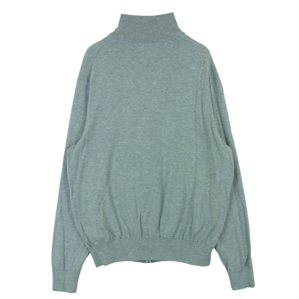POLO RALPH LAUREN ポロ・ラルフローレン PIMA COTTON Driver's Knit ピマコットン ポニー刺繍 ジップアップ ドライバーズ ニット グレー系 M【中古】