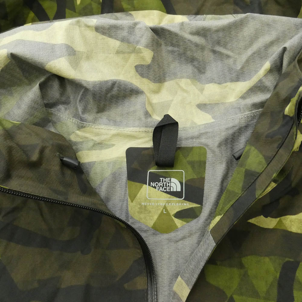 THE NORTH FACE ノースフェイス NP61515 Novelty Venture Jacket ノベルティ ベンチャー ナイロン カモフラ ジャケット モスグリーン系 L【中古】