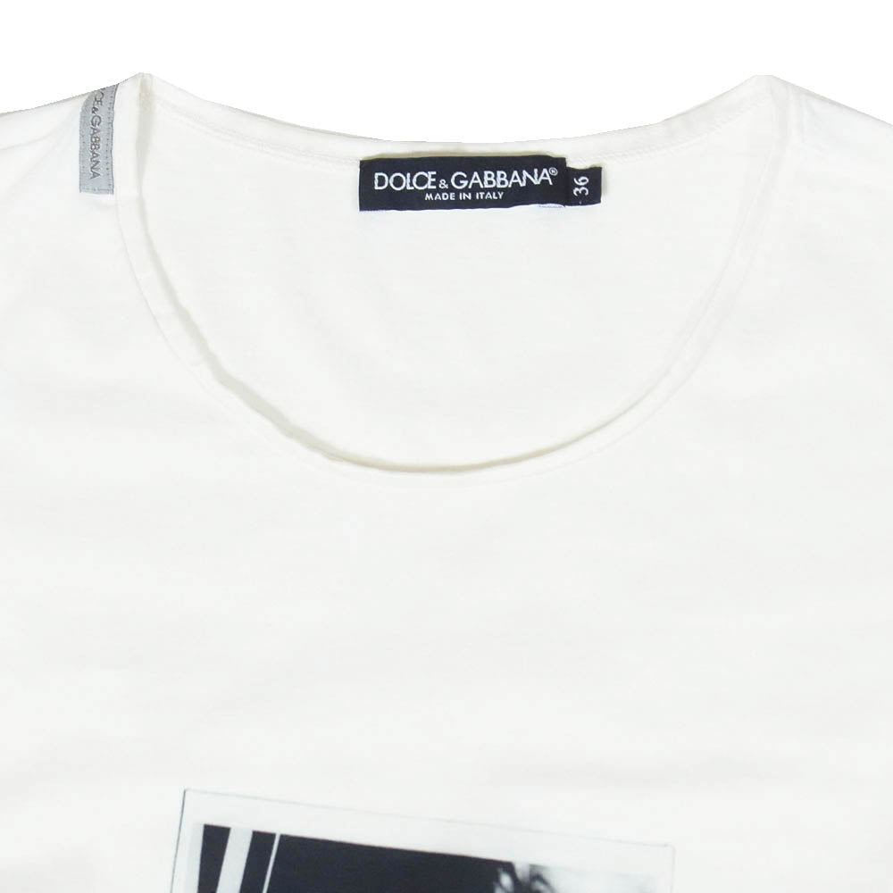 DOLCE&GABBANA ドルチェアンドガッバーナ マリリンモンロー フォト プリント ノースリーブ カットソー タンクトップ ホワイト系 36【中古】